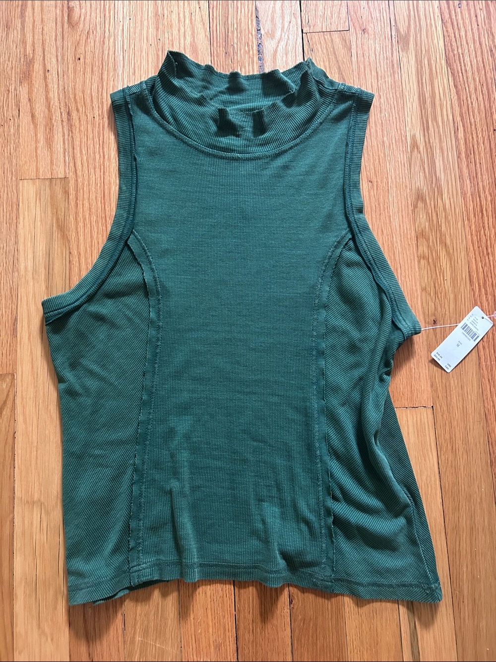 Pilcro Sleeveless Mock Neck Tank Top - Green